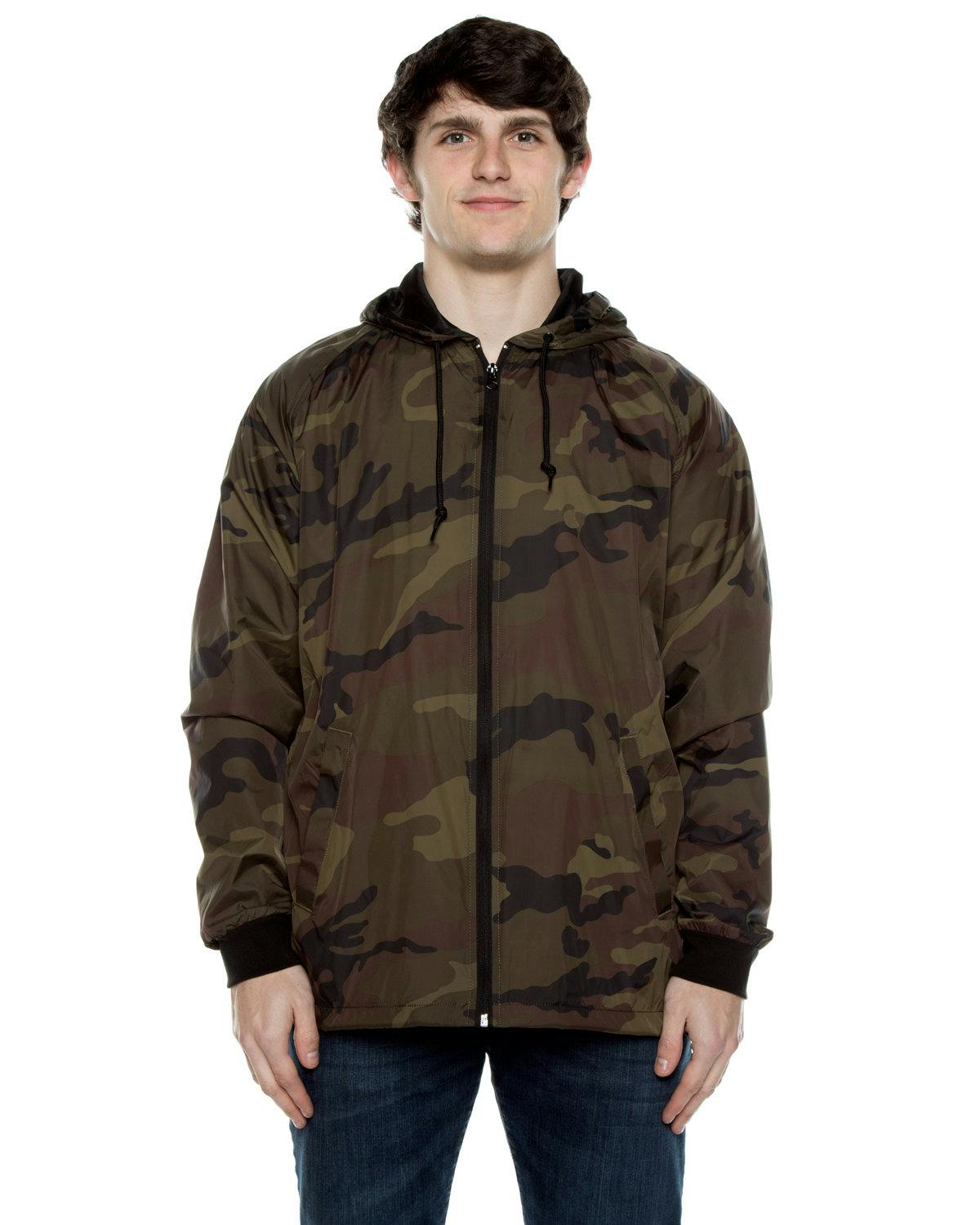 Image for Unisex Nylon Full Zip Hooded Jacket