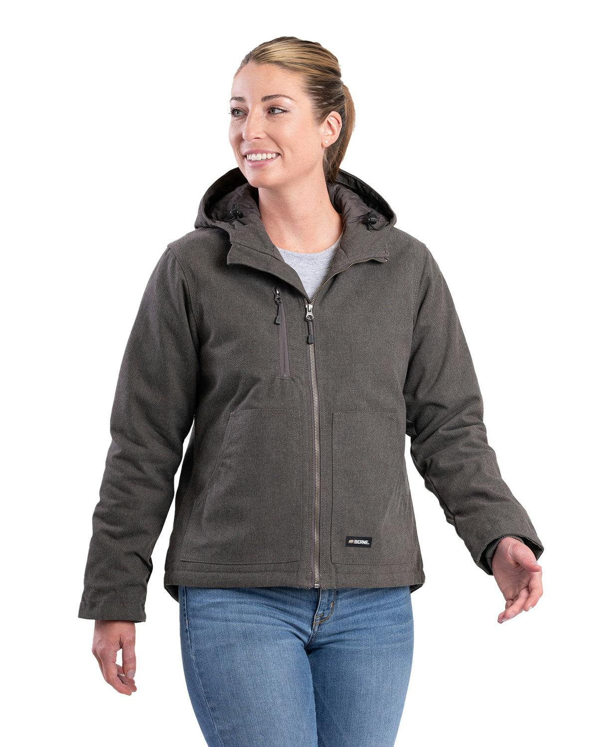 Image for Ladies' Heathered Duck Hooded Jacket