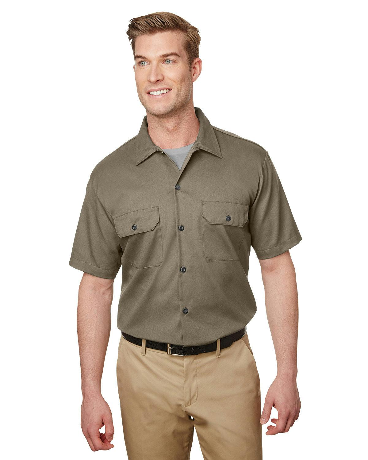 Image for Men's Short Sleeve Slim Fit Flex Twill Work Shirt