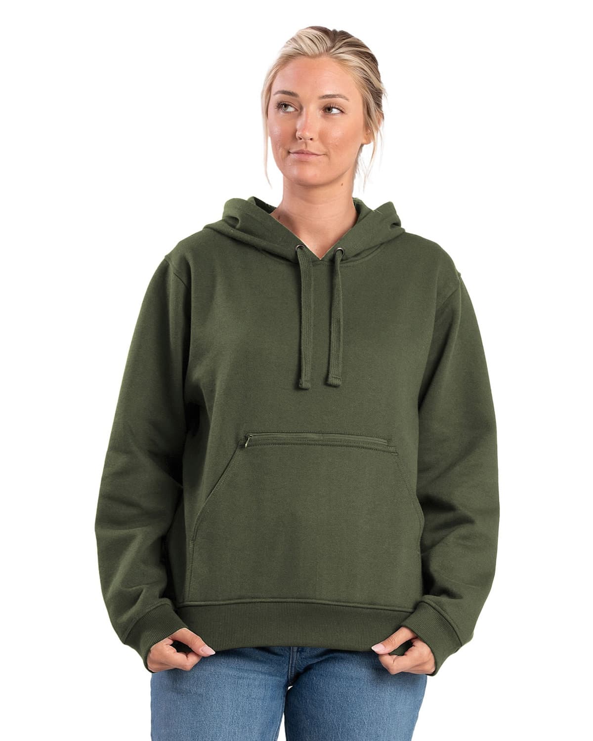 Image for Ladies' Heritage Zippered Pocket Hooded Pullover Sweatshirt