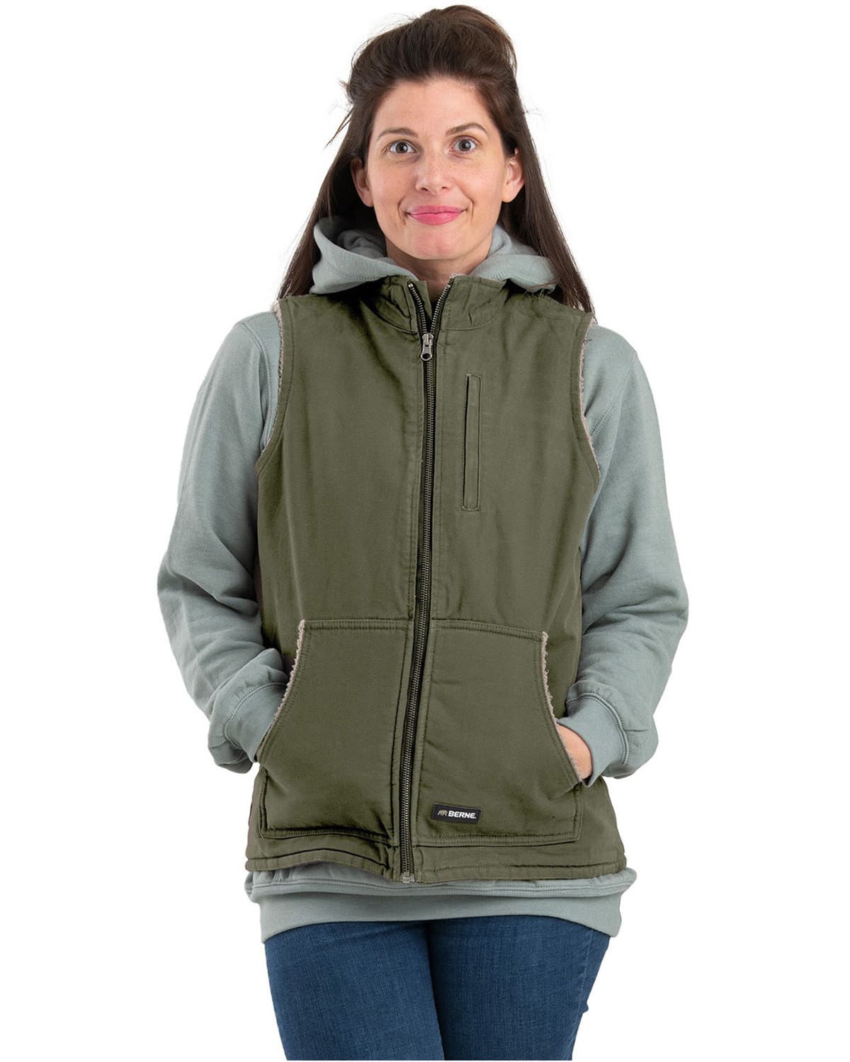 Image for Ladies' Sherpa-Lined Softstone Duck Vest