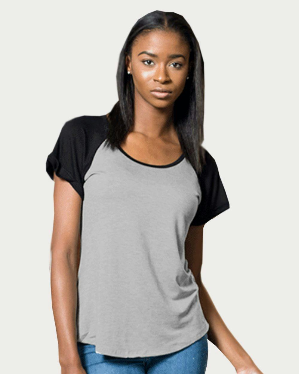 Image for Women's Flowy Short Sleeve Raglan T-Shirt - R03