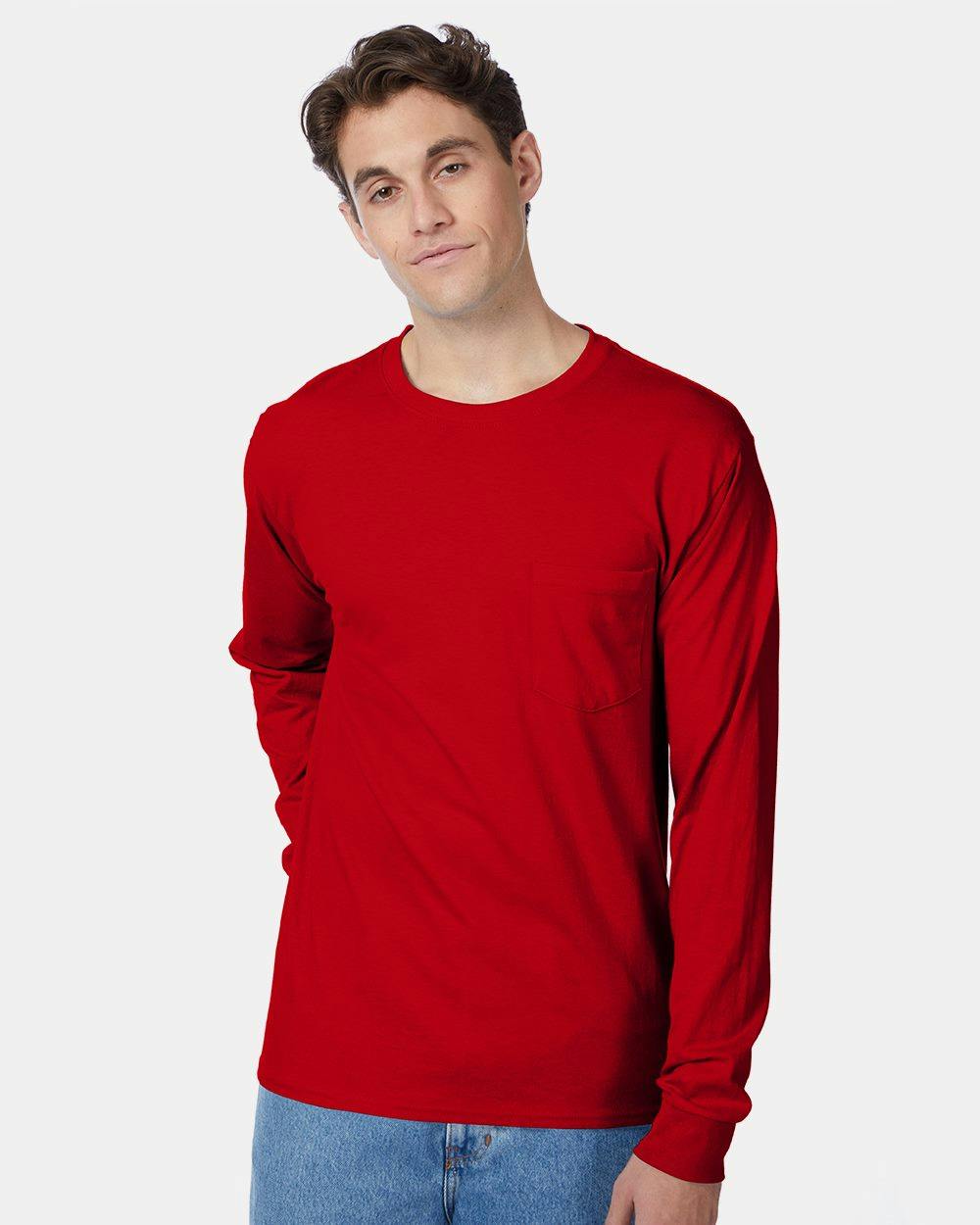 Image for Authentic Long Sleeve Pocket T-Shirt - 5596