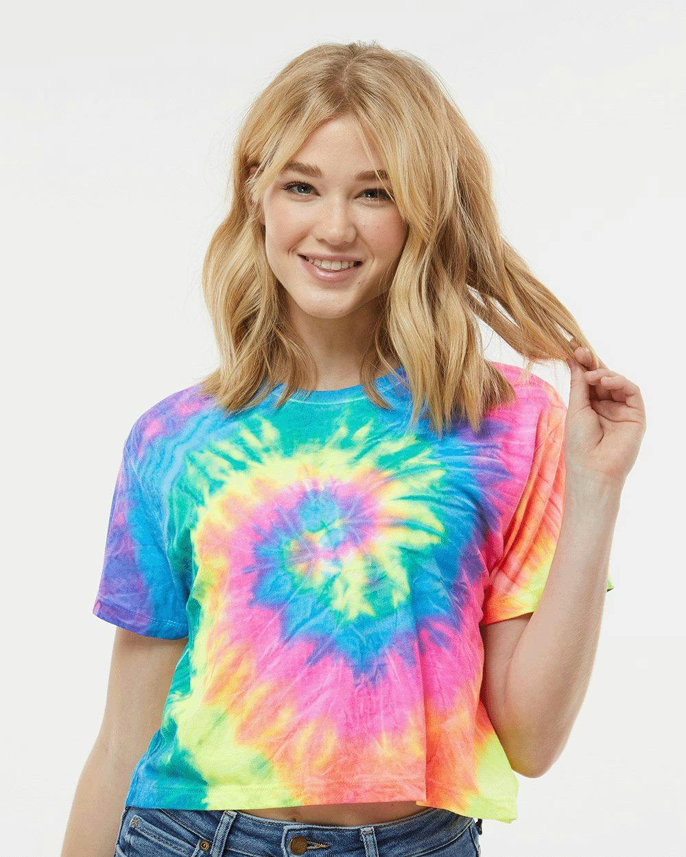Image for Women's Tie-Dyed Crop T-Shirt - 1050