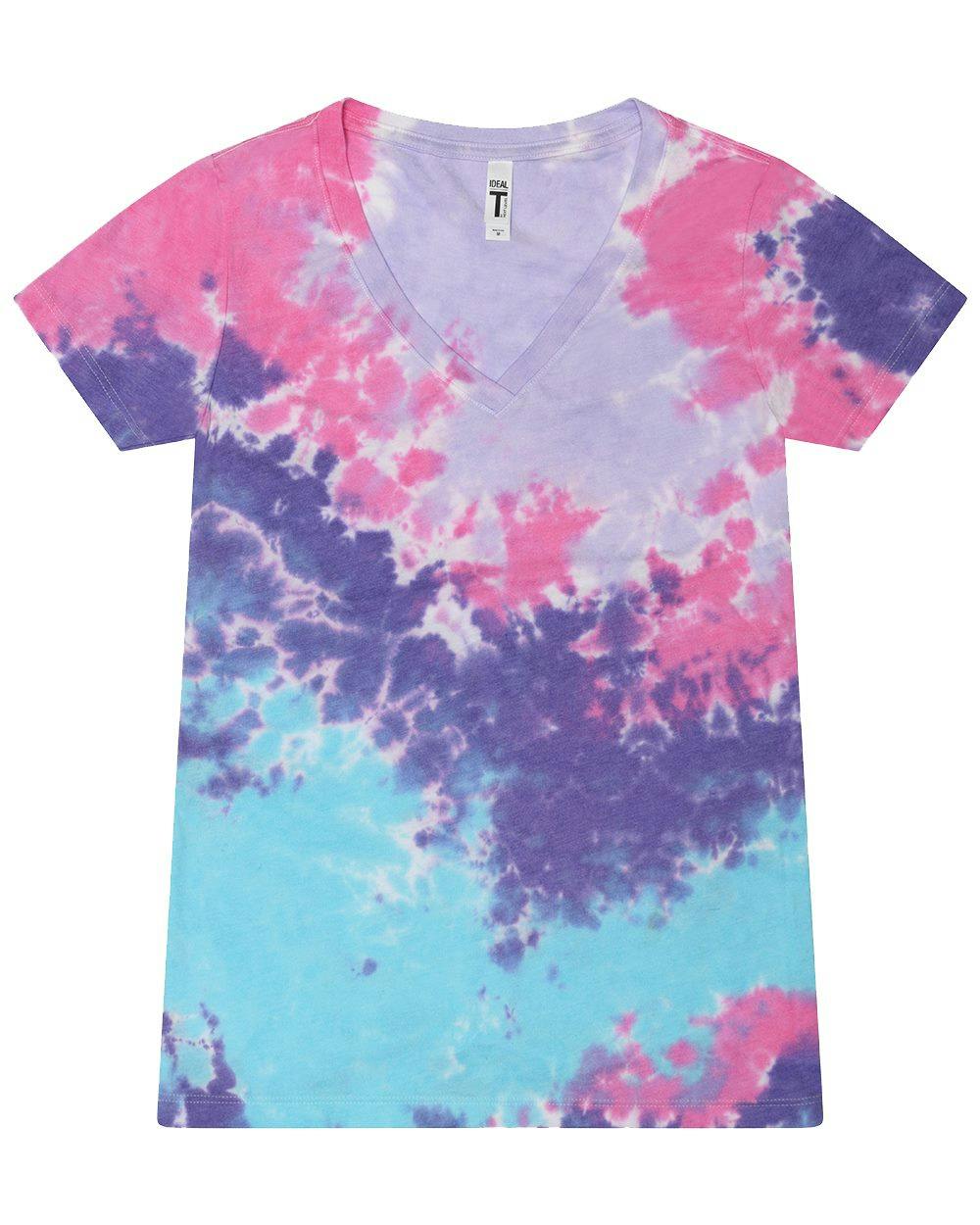 Image for Women's Tie-Dyed V-Neck T-Shirt - 1075
