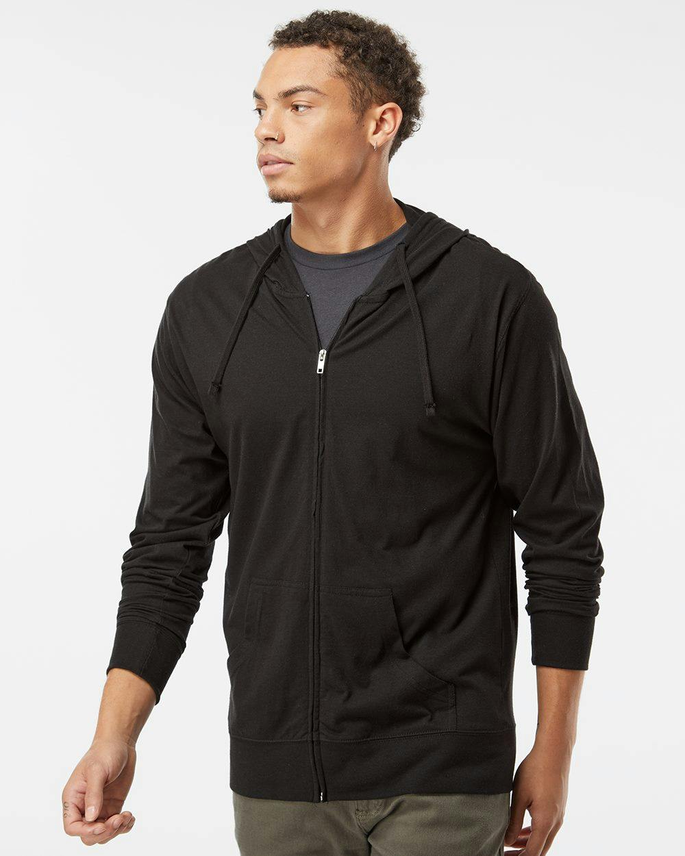 Image for Lightweight Jersey Full-Zip Hooded T-Shirt - SS150JZ