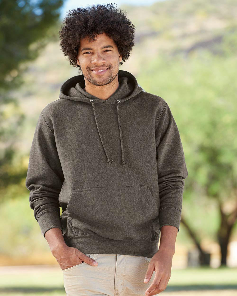 Image for Cross Weave™ Hooded Sweatshirt - 7700