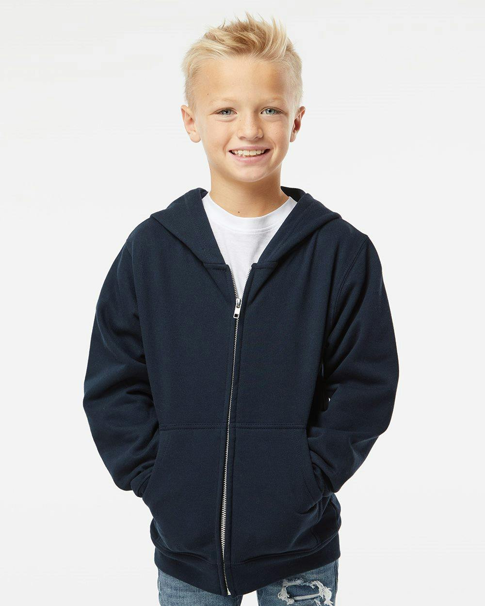 Image for Youth Midweight Full-Zip Hooded Sweatshirt - SS4001YZ