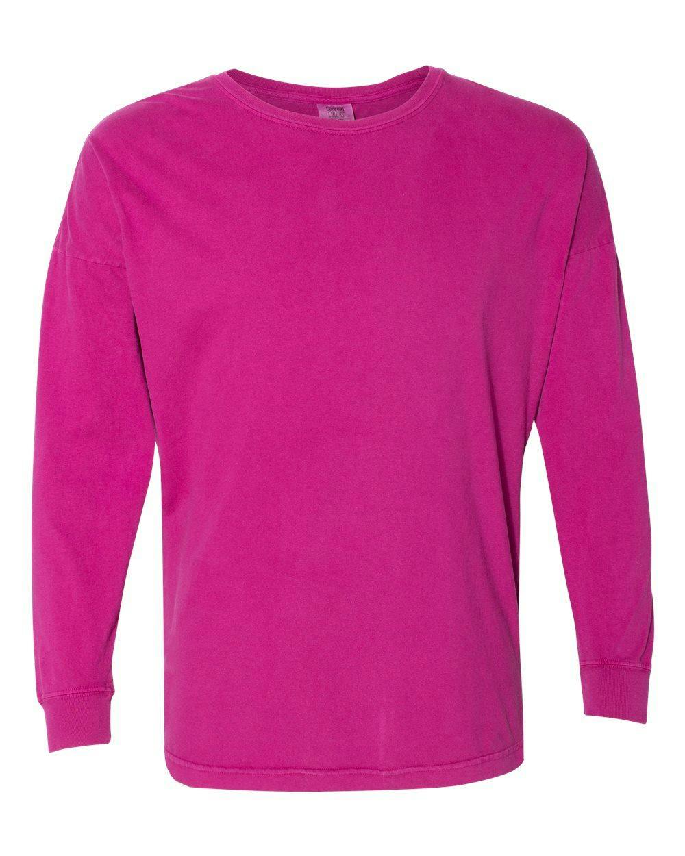 Image for Garment-Dyed Drop-Shoulder Long Sleeve T-Shirt - 6054