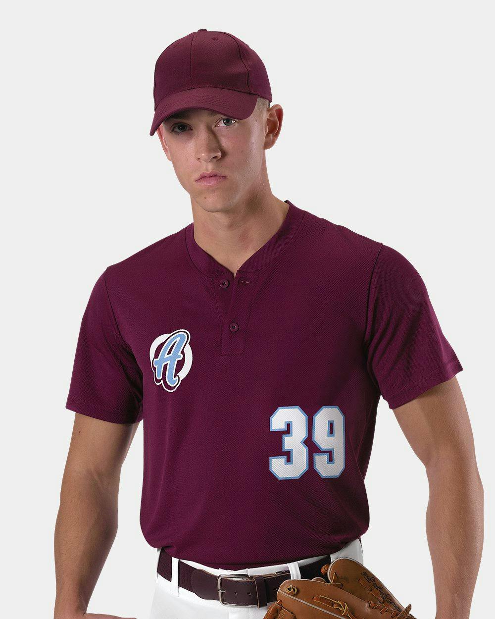 Image for Youth Baseball Two Button Henley Jersey - 522MMY