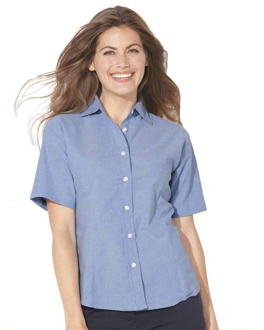 Image for Women's Short Sleeve Stain Resistant Oxford Shirt - 5231