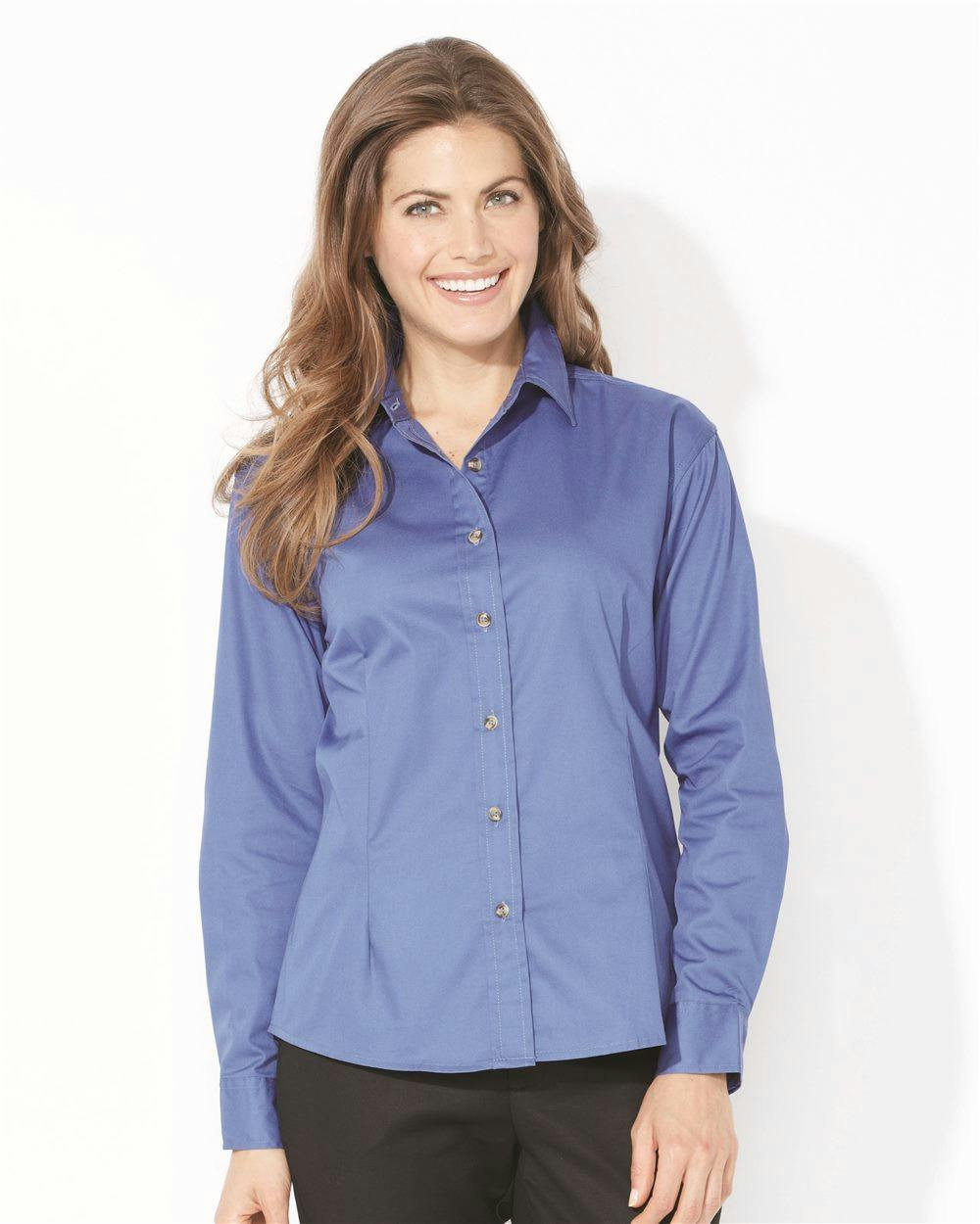 Image for Women's Long Sleeve Stain-Resistant Tapered Twill Shirt - 5283