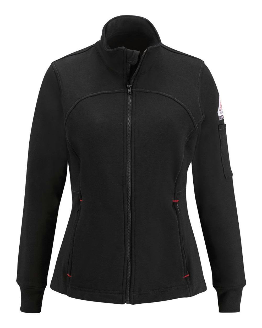 Image for Women's Zip Front Fleece Jacket-Cotton/Spandex Blend - SEZ3