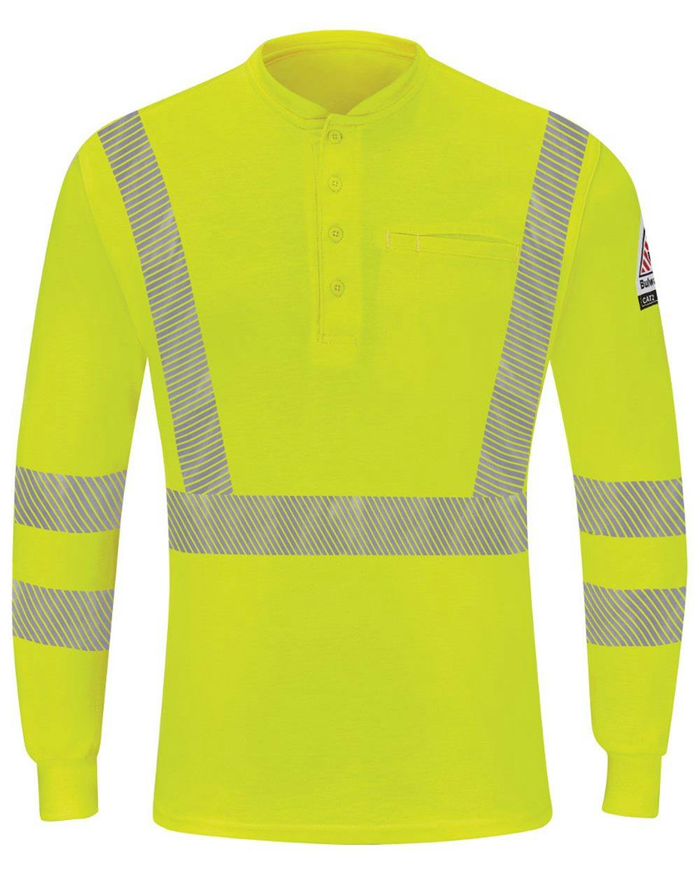 Image for Hi-Visibility Lightweight Long Sleeve Henley - SML4