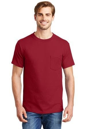 Image for Hanes Beefy-T - 100% Cotton T-Shirt with Pocket. 5190