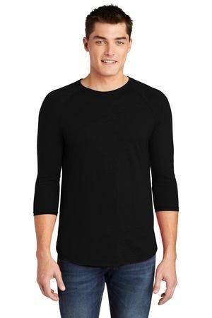 Image for DISCONTINUED American Apparel Poly-Cotton 3/4-Sleeve Raglan T-Shirt. BB453W