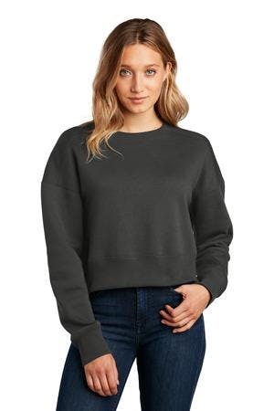 Image for District Women's Perfect Weight Fleece Cropped Crew DT1105