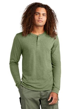 Image for District Perfect Tri Long Sleeve Henley DT145