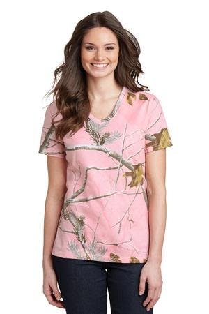 Image for DISCONTINUED Russell Outdoors Realtree Ladies 100% Cotton V-Neck T-Shirt. LRO54V