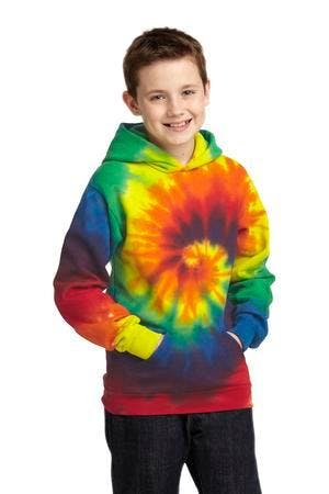 Image for Port & Company Youth Tie-Dye Pullover Hooded Sweatshirt. PC146Y