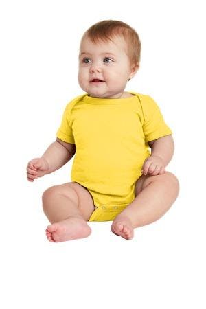 Image for Rabbit Skins Infant Short Sleeve Baby Rib Bodysuit. RS4400
