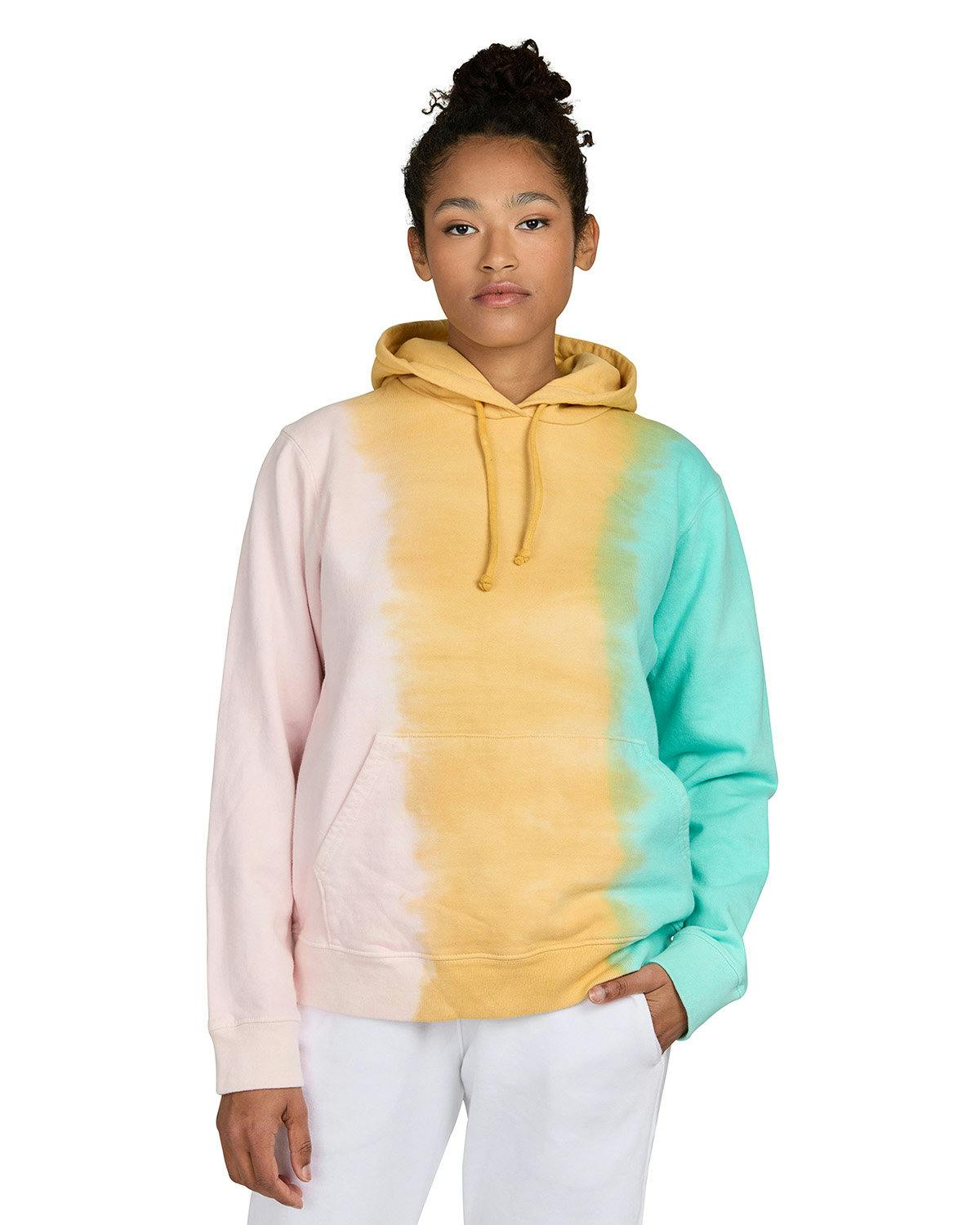 Image for Unisex Made in USA Rainbow Tie-Dye Hooded Sweatshirt