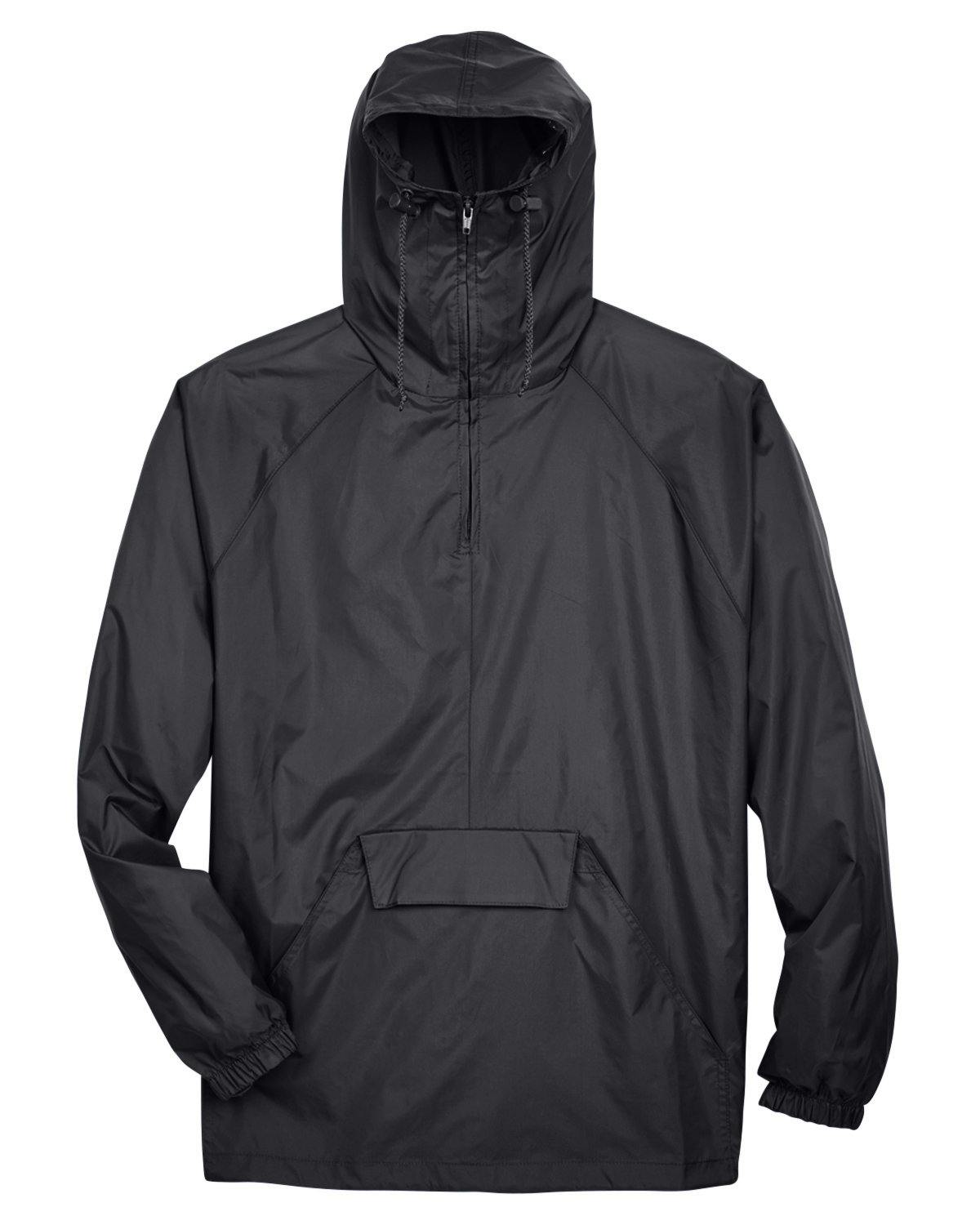 Image for Adult Quarter-Zip Hooded Pullover Pack-Away Jacket