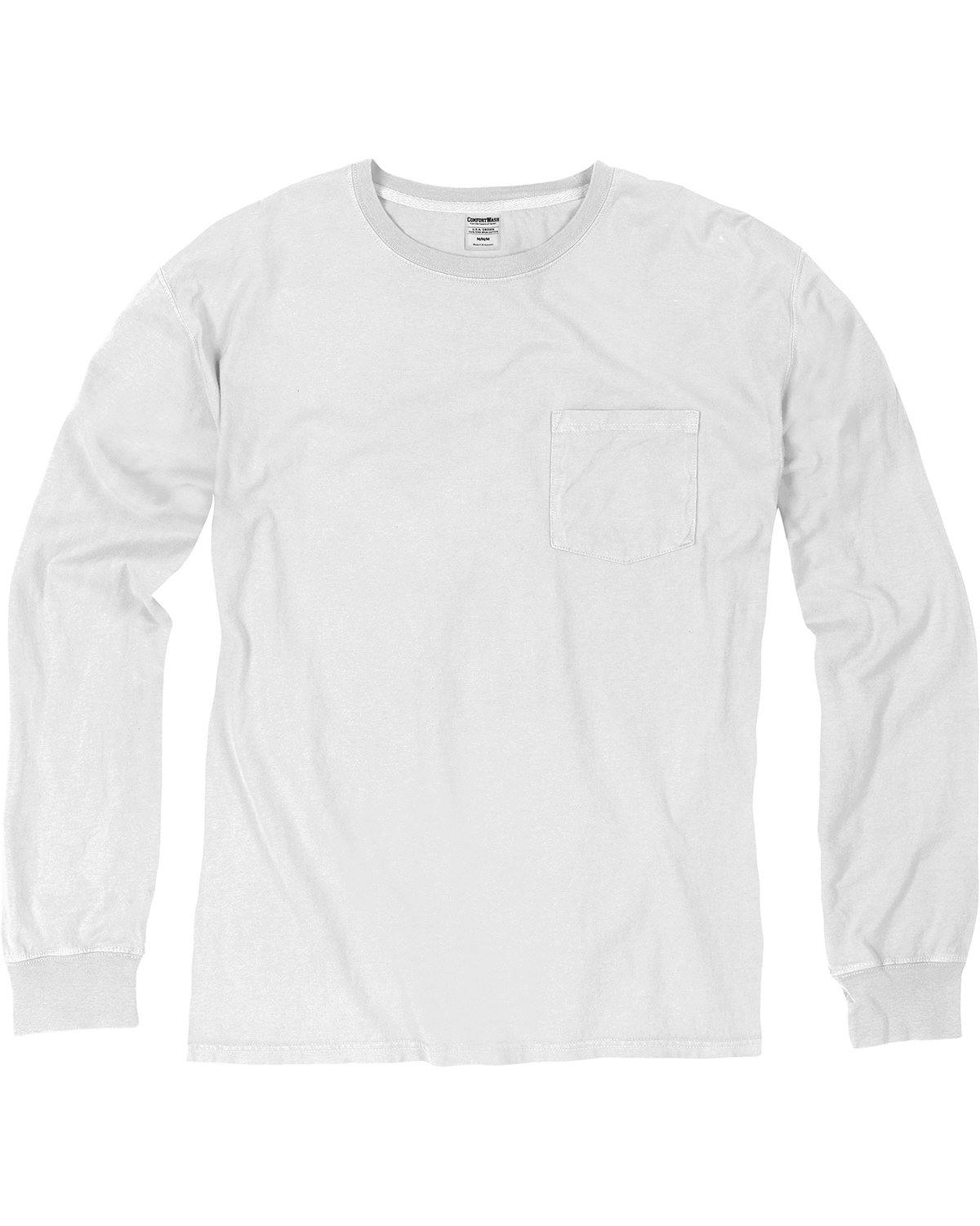 Image for Unisex Garment-Dyed Long-Sleeve T-Shirt with Pocket