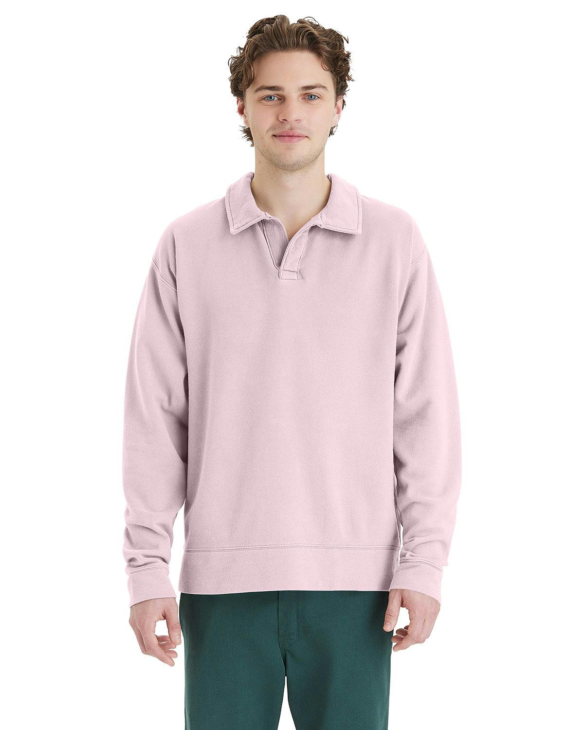 Image for Unisex Garment Dye Polo Collar Sweatshirt