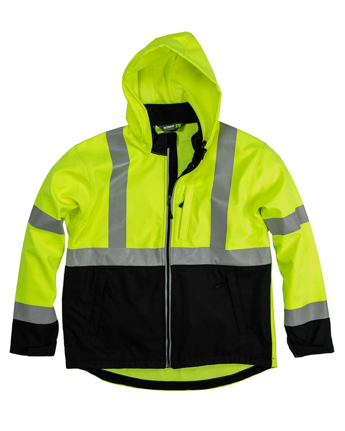 Image for Men's Tall Hi-Vis Class 3 Hooded Softshell Jacket