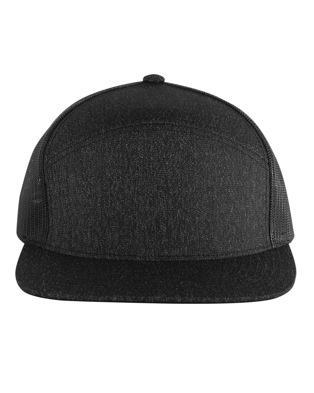 Image for Heathered 6-Panel Arch Trucker Snapback Cap