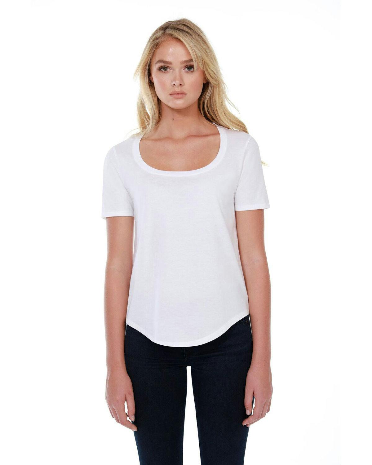Image for Ladies' 3.5 oz., 100% Cotton U-Neck T-Shirt