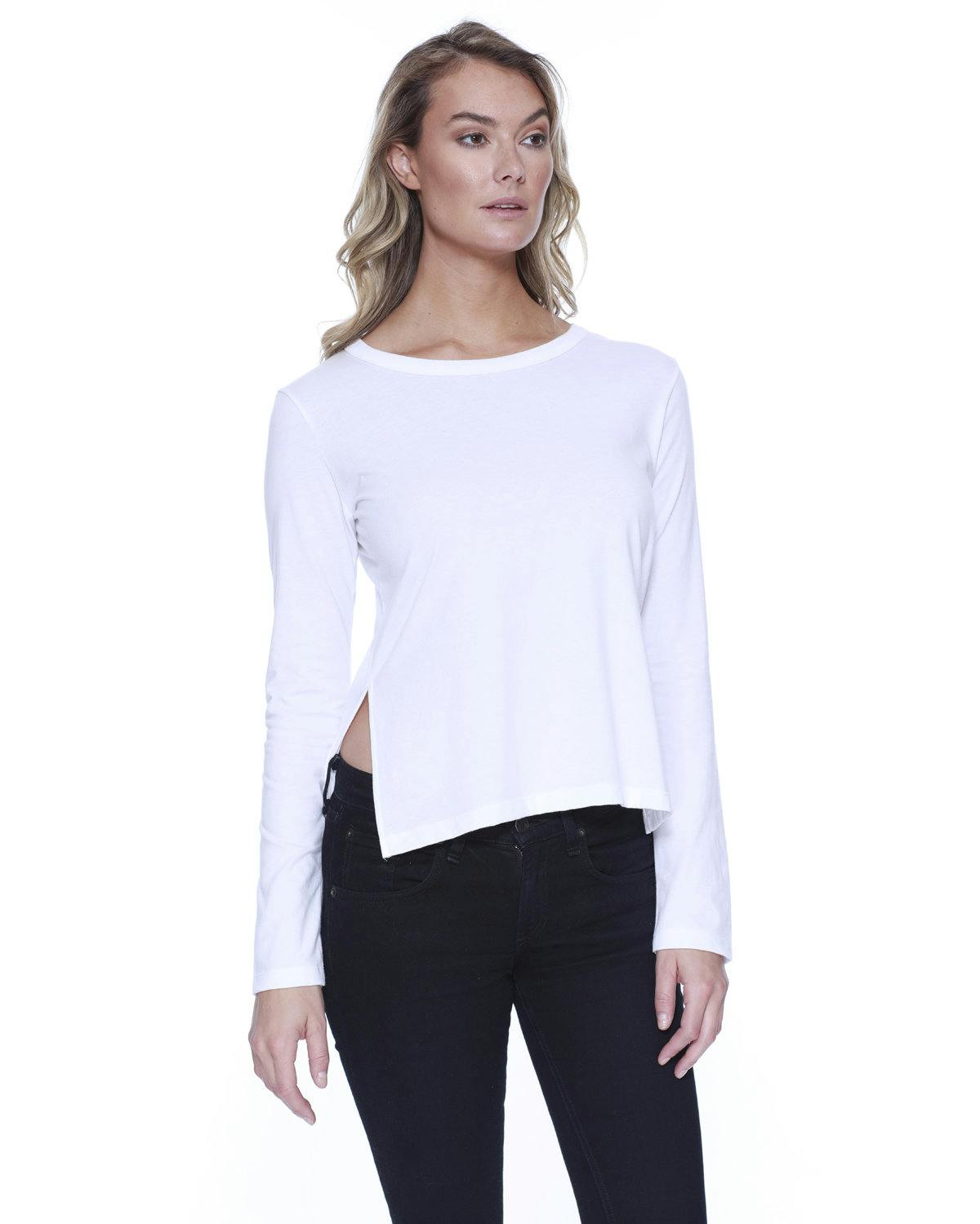Image for Ladies' CVC High Low Long-Sleeve T-Shirt